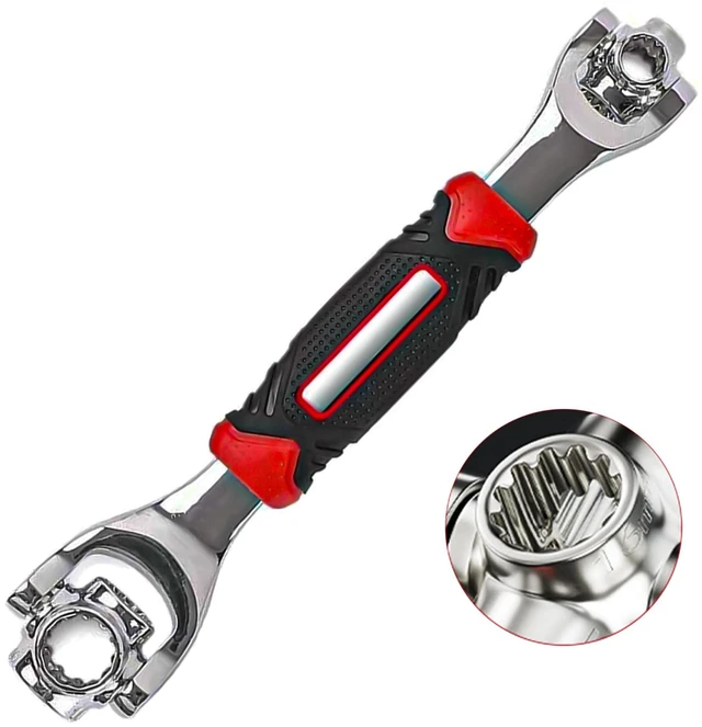 Main image of Universal Wrench 52 in 1 Socket Wrench Multifunction Wrenches Tool with 360° Rotating Head, Spanner Tool for Home and Bicycle Car Repair