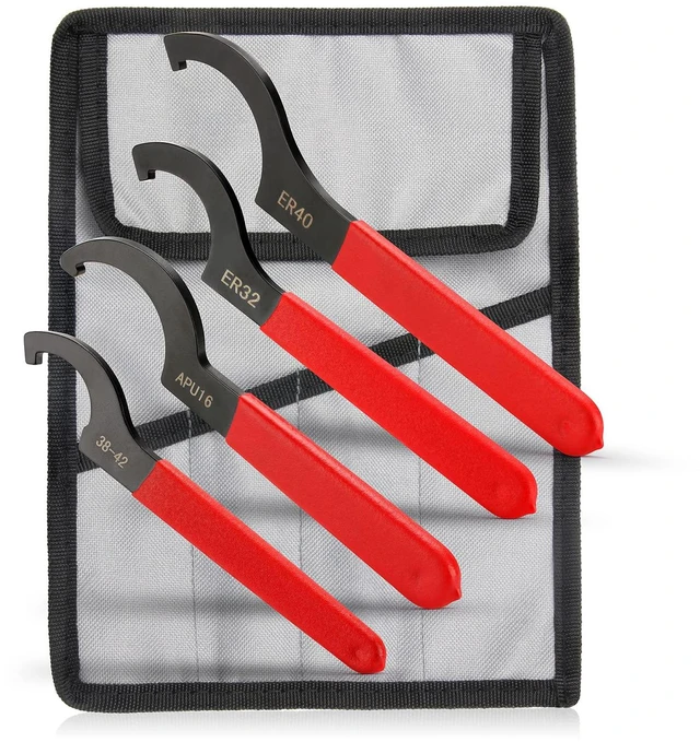 Main image of 4Pcs Coilover Spanner Wrench Set, Professional Sturdy Universal Adjustment Wrench, Carbon Steel, Rubber