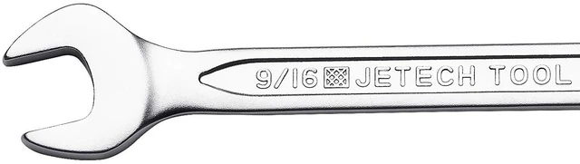Alt view image 3 of 4 - 9/16" Combination Wrench, SAE 12-Point Chrome Vanadium Steel Spanner, Industrial Grade with 15-Degree Offset, Sand Blasted Finish, Heat-Treated Forged Tool