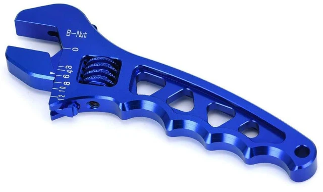Main image of AN Adjustable Wrench Lightweight Aluminum AN3-AN12 Hose Fitting tool spanner (Blue)
