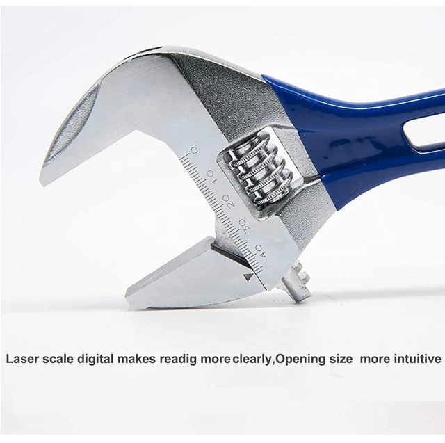 Alt view image 5 of 7 - Wide Opening Stubby Adjustable Wrench Spanner with Short Handle 4 inch Chrome Vanadium Steel Forged