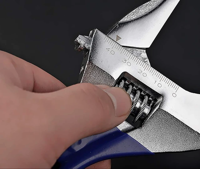 Alt view image 4 of 7 - Wide Opening Stubby Adjustable Wrench Spanner with Short Handle 4 inch Chrome Vanadium Steel Forged