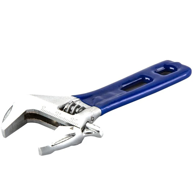 Alt view image 3 of 7 - Wide Opening Stubby Adjustable Wrench Spanner with Short Handle 4 inch Chrome Vanadium Steel Forged
