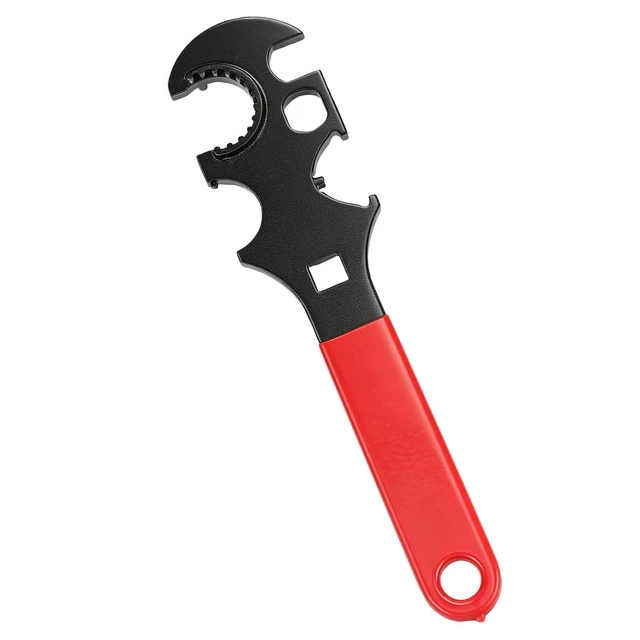 Alt view image 4 of 7 - Wrench Tool with Anti-slip Rubber Grip and Gloves, Red