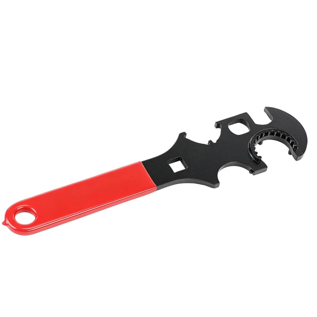 Alt view image 3 of 7 - Wrench Tool with Anti-slip Rubber Grip and Gloves, Red