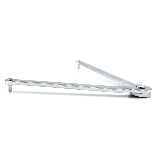 Alt view image 7 of 7 - Heavy-Duty Angle Grinder Wrench, Universal High-Strength Reinforced Carbon Steel Adjustable Pin Spanner 4mm Pin Fit for Round Nuts (Silver)
