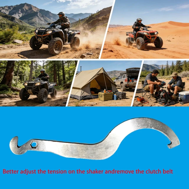 Alt view image 4 of 7 - Universal Shock Spanner Wrench Tool,Drive Clutch Spanner Spreader for Polaris Sportsman XP 1000 RZR S 900 General1000,Heavy-Duty Steel Replacement Part 2877408/2877408-329