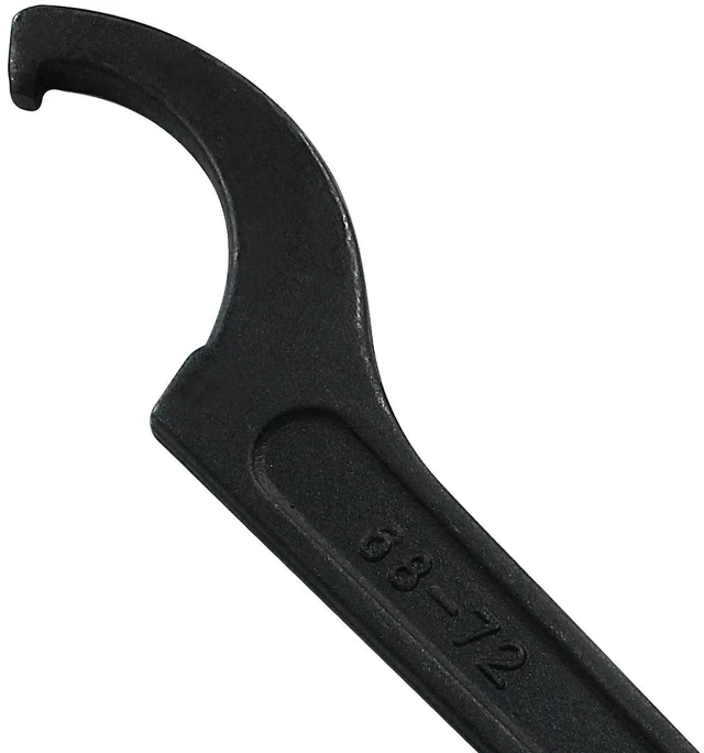 Alt view image 4 of 6 - C Hook Spanner Wrench, 68-72mm | Round Nut, Universal Coilover Spanner, Black, Adjustment Hook Wrench Tool, Carbon Steel