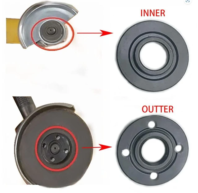 Alt view image 2 of 5 - Grinder Spanner Wrench 5/8-11 4 PCS Compatible for Bosch Ryobi Black Decker