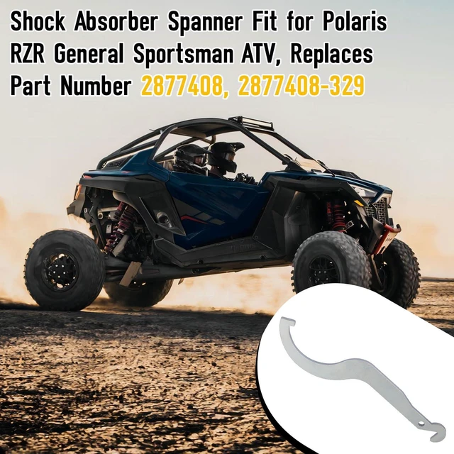 Alt view image 2 of 7 - Shock Spanner Wrench for Polaris,Shock Absorber Spanner Wrench | Drive Clutch Spreader Wrench Fits for Polaris RZR General 1000 Sportsman 550 ATV XP 550 Replace 2877408, 2877408-329
