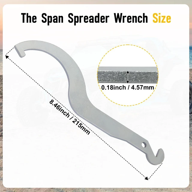 Alt view image 4 of 7 - Shock Spanner Wrench for Polaris,Shock Absorber Spanner Wrench | Drive Clutch Spreader Wrench Fits for Polaris RZR General 1000 Sportsman 550 ATV XP 550 Replace 2877408, 2877408-329