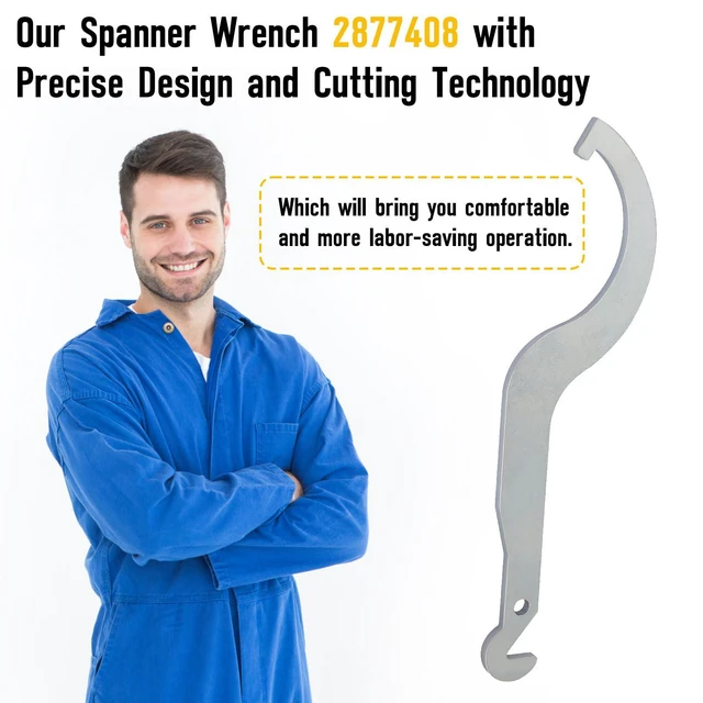 Alt view image 7 of 7 - Shock Spanner Wrench for Polaris,Shock Absorber Spanner Wrench | Drive Clutch Spreader Wrench Fits for Polaris RZR General 1000 Sportsman 550 ATV XP 550 Replace 2877408, 2877408-329