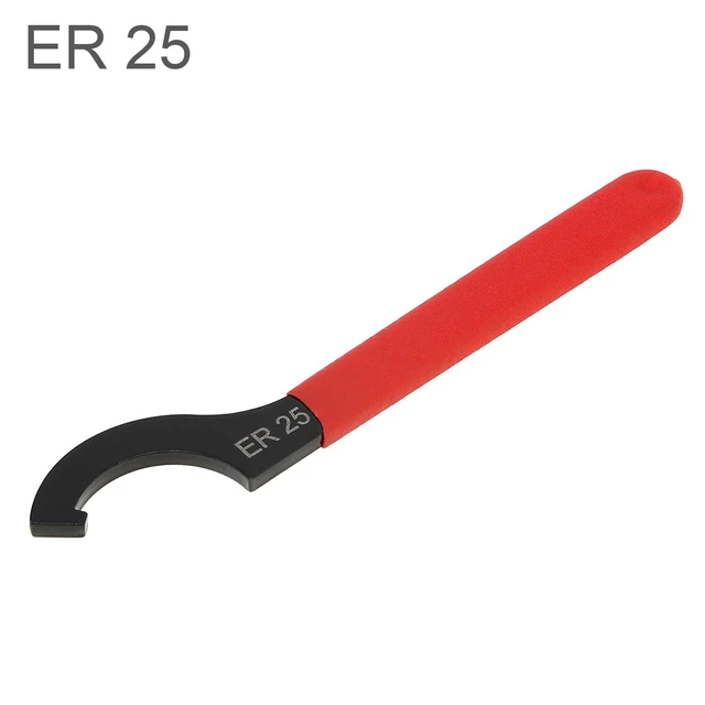 Alt view image 7 of 7 - Coilover Spanner Wrench, Carbon Steel C-Shape Shock Spanner with Non-slip Handle, C Hook Wrench Tools for Collet Chuck Lathe Clamping Nut CNC ER 25