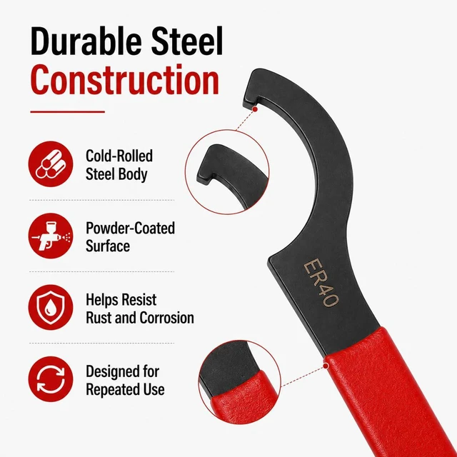Alt view image 4 of 7 - Adjustable Coilover Wrench Set, 4 Pieces, Alloy Steel, Rubber