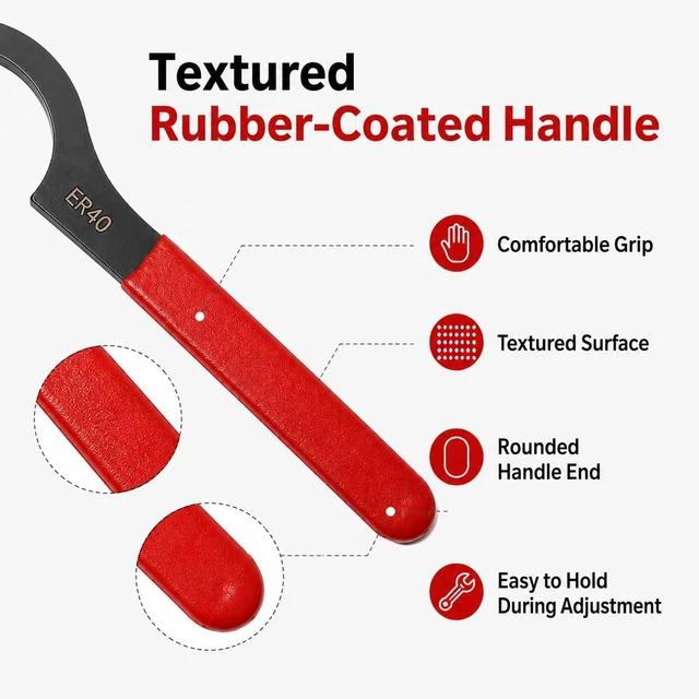 Alt view image 5 of 7 - Adjustable Coilover Wrench Set, 4 Pieces, Alloy Steel, Rubber
