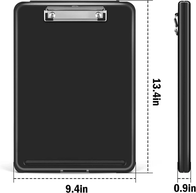 Alt view image 2 of 7 - CNF Clipboard with Storage, Clipboards 8.5x11 with Storage, Nursing Clip Board Foldable, Smooth Writing with Pen Holder Clipboards, High Capacity Storage Clip Board for Office Storage, Nurse(Black)