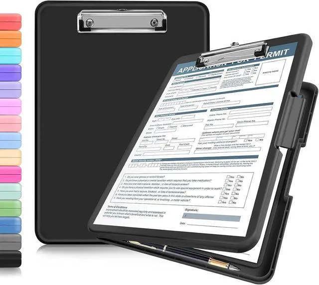Alt view image 7 of 7 - CNF Clipboard with Storage, 13x9.6 Nursing Clipboard Foldable, Storage Clipboards with Pen Holder, Letter Size Clip Board Folder for Teacher Nurse Work, School & Office Supplies(Mint Blue)