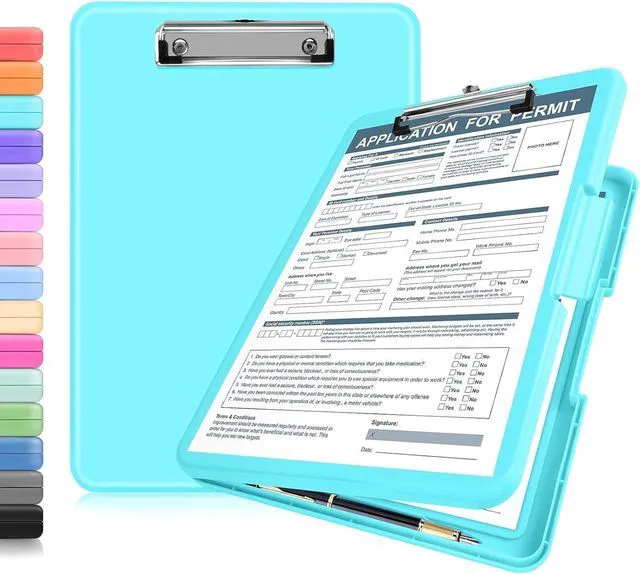 Main image of CNF Clipboard with Storage, 13x9.6 Nursing Clipboard Foldable, Storage Clipboards with Pen Holder, Letter Size Clip Board Folder for Teacher Nurse Work, School & Office Supplies(Mint Blue)