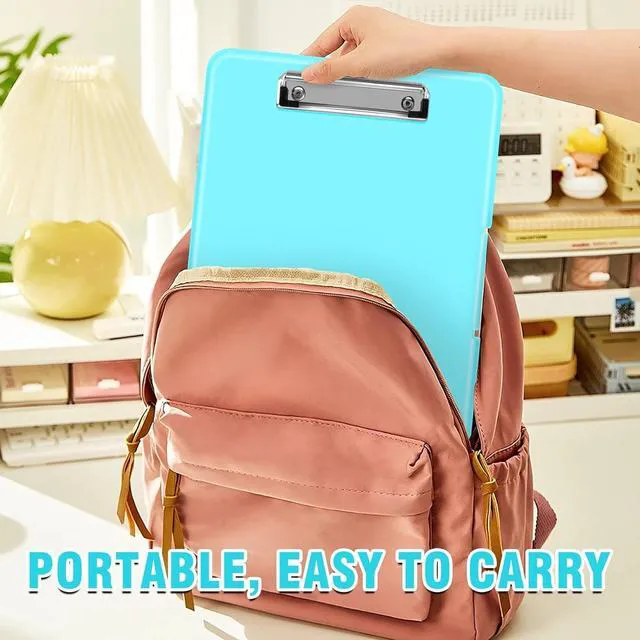Alt view image 5 of 7 - CNF Clipboard with Storage, 13x9.6 Nursing Clipboard Foldable, Storage Clipboards with Pen Holder, Letter Size Clip Board Folder for Teacher Nurse Work, School & Office Supplies(Mint Blue)