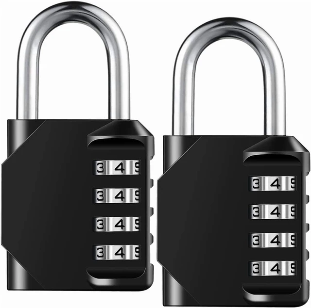 Main image of CNF Combination Lock Resettable 4 Digit Padlock with Combination, AIHYTU Waterproof and Heavy Duty Combination Padlock Outdoor for School Gym Locker, Fence Gate,Toolbox,Employee Hasp Locker 2 Pack