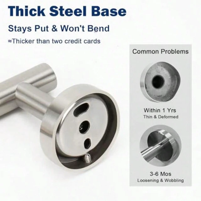 Alt view image 5 of 7 - Hand Towel Holder/Towel Ring Thicken Stainless Steel Hand Towel Bar for Bathroom Rustproof Wall Mounted Towel Rack Contemporary Style Bath Accessories 9 Inch 1 Pack Brushed Nickel