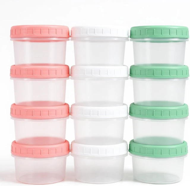 Main image of Food Storage Containers, 12 Pack 4 oz Freezer Storage Containers with Twist Top Lids, Leakproof, BPA Free, Microwave & Dishwasher Safe Takeout Container - Ideal for Soup and More