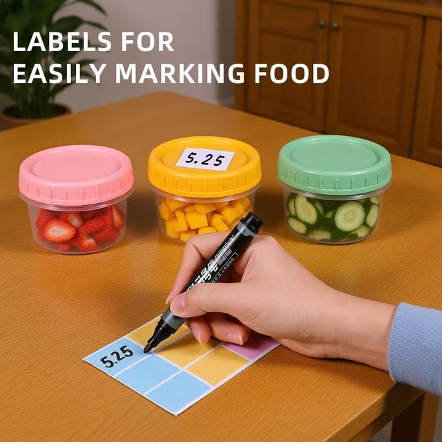 Alt view image 5 of 7 - Food Storage Containers - 12 Pack 5.4 oz Freezer Storage Containers with Twist Top Lids, Leakproof, BPA Free, Microwave & Dishwasher Safe Takeout Container - Ideal for Soup and More