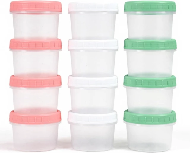 Main image of Food Storage Containers - 12 Pack 5.4 oz Freezer Storage Containers with Twist Top Lids, Leakproof, BPA Free, Microwave & Dishwasher Safe Takeout Container - Ideal for Soup and More