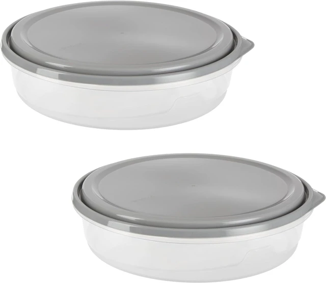 Main image of CozyNest EveryWare Extra Large 12 inch Round Container 2 pack, BPA Free