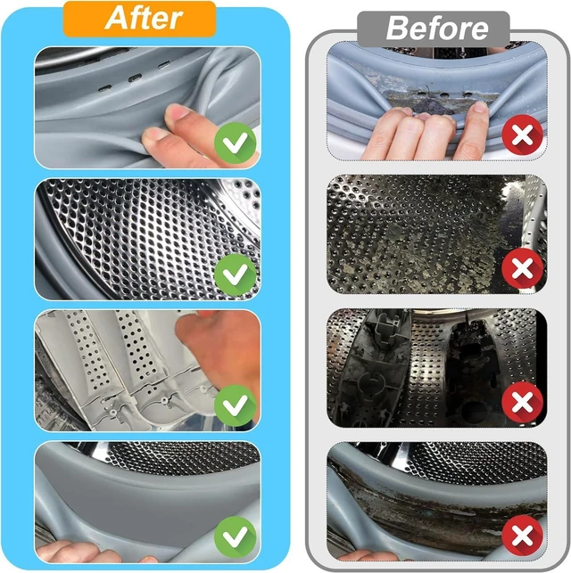 Alt view image 3 of 7 - CozyNestFinds Washing Machine Cleaning Brush Set, Front Load Washer Machine Cleaner Accessories with 1PCS Drum Slot Cleaner Brushes and 5PCS Crevice Cleaning Brush for Washer Rubber Seal