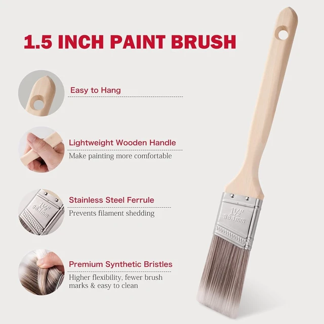 Alt view image 7 of 7 - 4 Inch Paint Roller Kit, 12-Piece Professional Tray Set with 6 Microfiber Sleeves, Liner & Cover, Handle, 1.5" Angled Brush - for Walls, Ceilings, Cabinets, DIY & Pro Painting