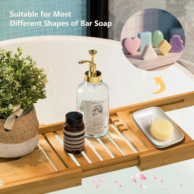 Alt view image 5 of 7 - CozyNestFinds Soap Dish for Shower, Bar Soap Holder, Ceramic Soap Dishes for Bar Soap, Sponge Holder Soap Saver Soap Tray for Bathroom Kitchen Sink, 5.5 Inch, Beige