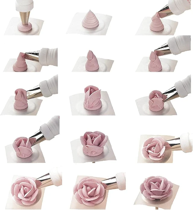 Alt view image 4 of 7 - KitchenKey Icing Flower Tools with 7 Pcs Flower Piping Tips Set,4 Flower Nails Cake Decorating,2 Rose Flower Lifte,Create Stunning Floral Decorations