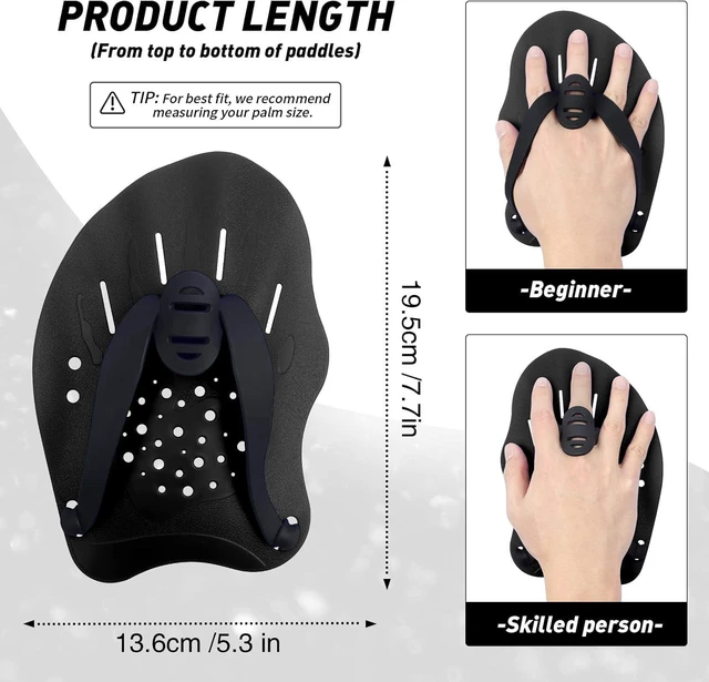 Alt view image 2 of 6 - CozyNestFinds Swim Paddles With Adjustable Straps - Hand Paddles for Lap Swimming, Equipment for Women, Men, Children (1 Pair)