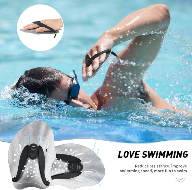Alt view image 5 of 7 - CozyNestFinds Swim Paddles With Adjustable Straps - Hand Paddles for Lap Swimming, Equipment for Women, Men, Children (1 Pair)