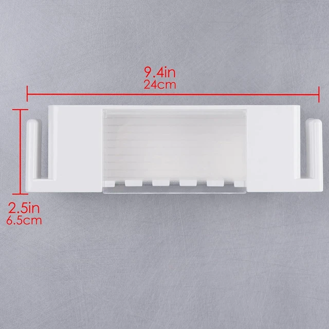 Alt view image 2 of 7 - CozyNestFinds 5 Slots Wall Mount Toothbrush Holder with Cover, Self Adhesive Toothbrush Storage Organizer for Shower, Toothpaste & Toothbrush Hanger for Bathroom, Medicine Cabinet, Dorm (White Large)