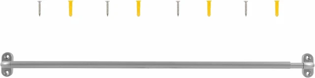 Main image of CozyNestFinds 1 Pack Screwed Sash Curtain Rod Adjustable 18-30 Inch, 3/8 In. Diameter, French Door Curtain Rods, Cafe Window Rod(Nickel)