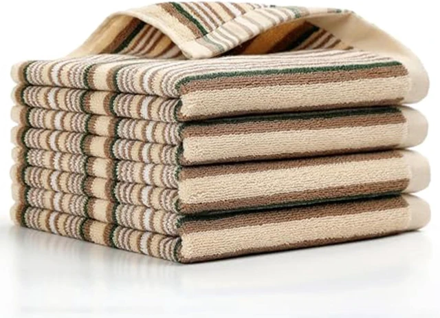 Main image of KitchenKey Premium Cotton Kitchen Dish Towels for Drying Dishes,Large Long Kitchen Hand Towels, Thick Highly Absorbent Dish Clothes Tea Towel Sets with Hanging Loop, 16" X 26", 4 Pcs
