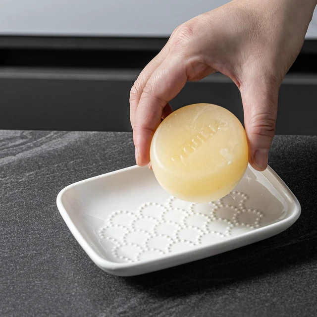 Alt view image 3 of 7 - CozyNestFinds Soap Dish for Shower, Ceramic Soap Dishes for Bar Soap Sponge, Shower Soap Holder Saver Tray for Bathroom Kitchen Sink, Easy to Clean, White