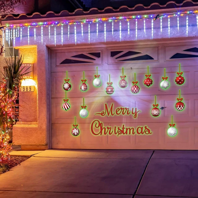 Alt view image 6 of 7 - CozyNestFinds 36 Pcs Christmas Garage Door Magnets Decorations, Glow in The Dark Xmas Ball Garage Door Decorations, Merry Christmas Magnets for Refrigerator Fridge Kitchen Car Indoor Outdoor Decor