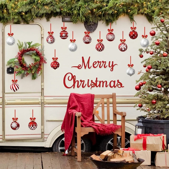 Alt view image 7 of 7 - CozyNestFinds 36 Pcs Christmas Garage Door Magnets Decorations, Glow in The Dark Xmas Ball Garage Door Decorations, Merry Christmas Magnets for Refrigerator Fridge Kitchen Car Indoor Outdoor Decor