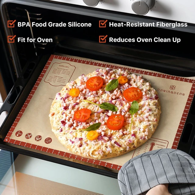 Alt view image 2 of 7 - KK Silicone Baking Mat,28"x 20" Extra Thick Large Non Stick Sheet Mat with Measurement Non-slip Dough Rolling Mat,Reusable Food Grade Silicone Counter Mat for Making Cookies,Macarons,Bread and Pastry