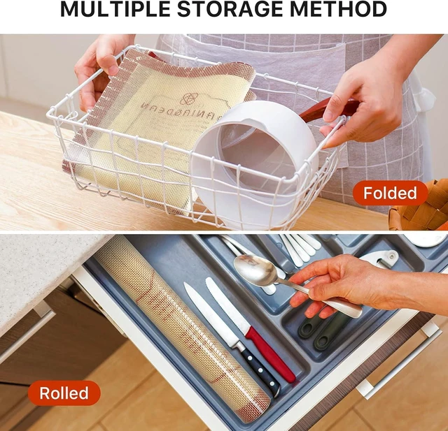 Alt view image 7 of 7 - KK Silicone Baking Mat,28"x 20" Extra Thick Large Non Stick Sheet Mat with Measurement Non-slip Dough Rolling Mat,Reusable Food Grade Silicone Counter Mat for Making Cookies,Macarons,Bread and Pastry