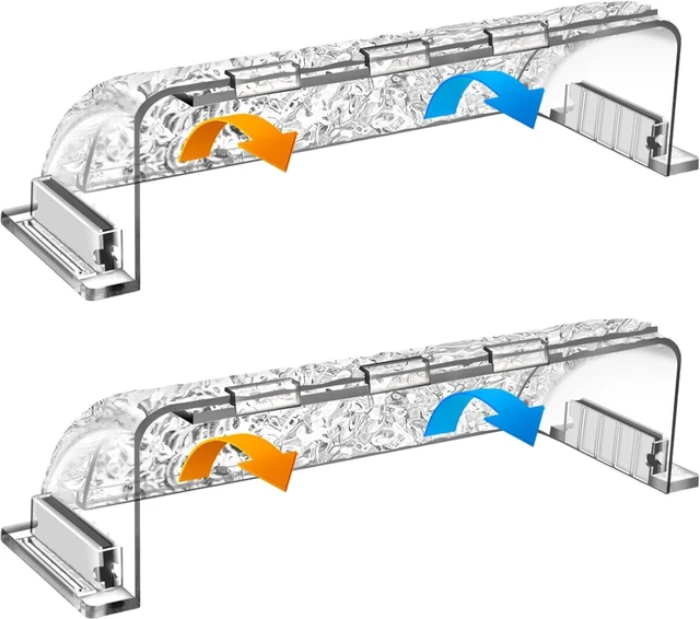 Main image of CNF Magnetic Air & Heat Deflectors, 9-15.5 Adjustable Vent Deflector for Sidewall, Ceiling Registers and Floor Vents (2 Pack)