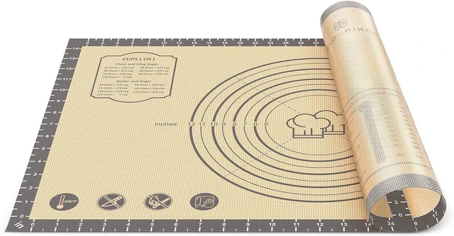 Main image of KK Baking Mat, 28" x20" Large Silicone Non-slip Baking Pastry Mat with Measurement, Non Stick Silicone Mats for Kitchen Counter, Fondant Mat, Counter Mat, Dough Rolling Mat, Oven Liner, Pie Crust Mat
