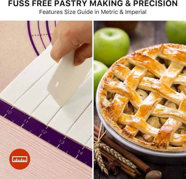 Alt view image 6 of 7 - KitchenKey Baking Mat, 28" x 20" Silicone Food Grade Extra Large Non Stick Baking Sheet Mat with Measurement Non-slip Dough Rollin Counter Mat for Making Cookies, Macarons, Bread and Pastry