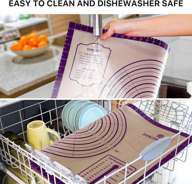 Alt view image 5 of 7 - KitchenKey Baking Mat, 28" x 20" Silicone Food Grade Extra Large Non Stick Baking Sheet Mat with Measurement Non-slip Dough Rollin Counter Mat for Making Cookies, Macarons, Bread and Pastry