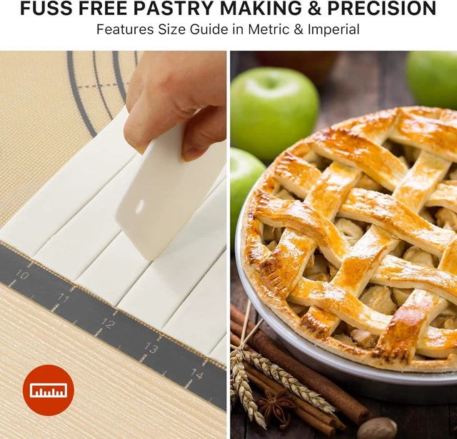 Alt view image 6 of 7 - KK Baking Mat, 28" x20" Large Silicone Non-slip Baking Pastry Mat with Measurement, Non Stick Silicone Mats for Kitchen Counter, Fondant Mat, Counter Mat, Dough Rolling Mat, Oven Liner, Pie Crust Mat