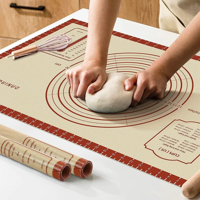 Alt view image 7 of 7 - KK Baking Mat, 28" x20" Large Silicone Non-slip Baking Pastry Mat with Measurement, Non Stick Silicone Mats for Kitchen Counter, Fondant Mat, Counter Mat, Dough Rolling Mat, Oven Liner, Pie Crust Mat