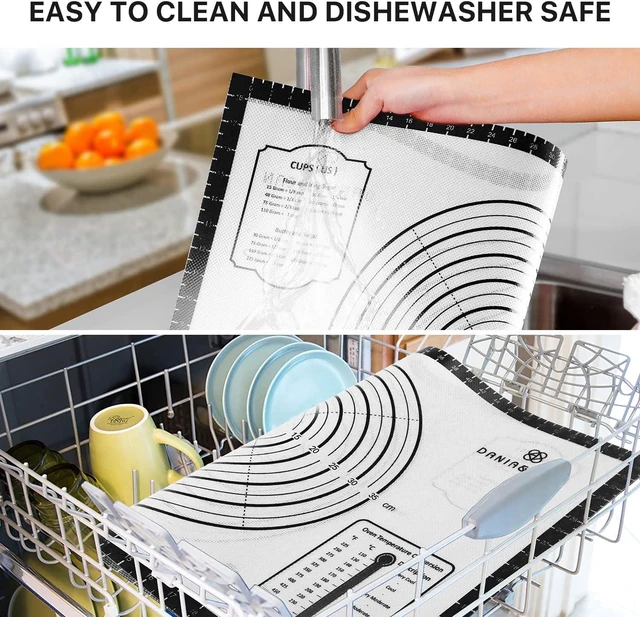 Alt view image 6 of 7 - KitchenKey Pastry Mat, 28" x 20" Food Grade Silicone Extra Large Non Stick Baking Sheet Mat with Measurement for Making Cookies,Macarons,Bread and Pastry